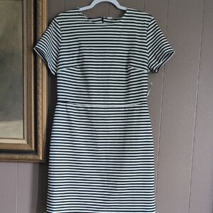 Old Navy Black and White Raglan Midi Dress